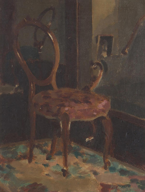 Interior with Chair 1935 by Max Meldrum | Oil Painting Reproduction