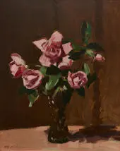 Still Life Roses 1951 By Max Meldrum