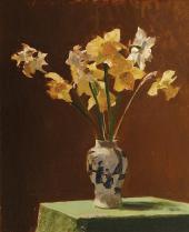 Still Life with Daffodils By Max Meldrum