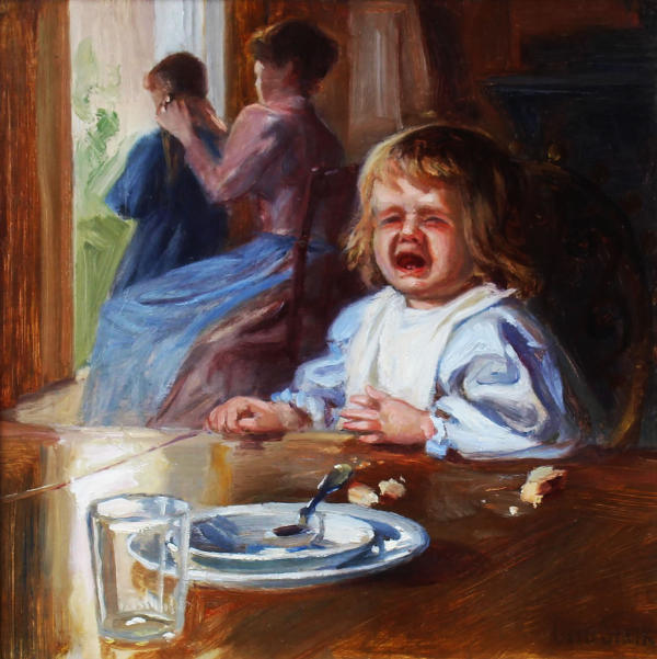 Eating Breakfast by Otto Stark | Oil Painting Reproduction