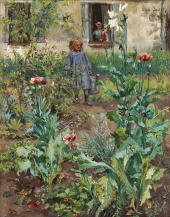 Garden in Paris 1885 By Otto Stark