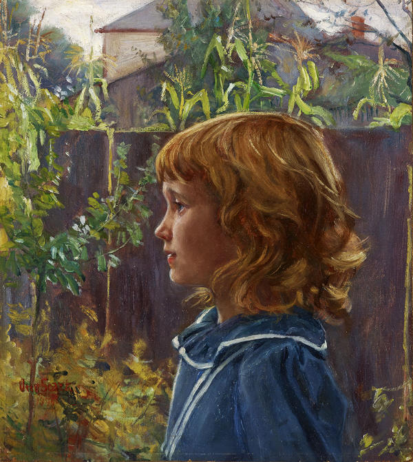 Portrait of a Young Girl 1898 by Otto Stark | Oil Painting Reproduction