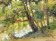 Summer Stream 1895 By Otto Stark