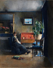 Blue Interior 1883 By Harriet Backer