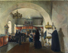 Christening in Stange Church 1899 By Harriet Backer