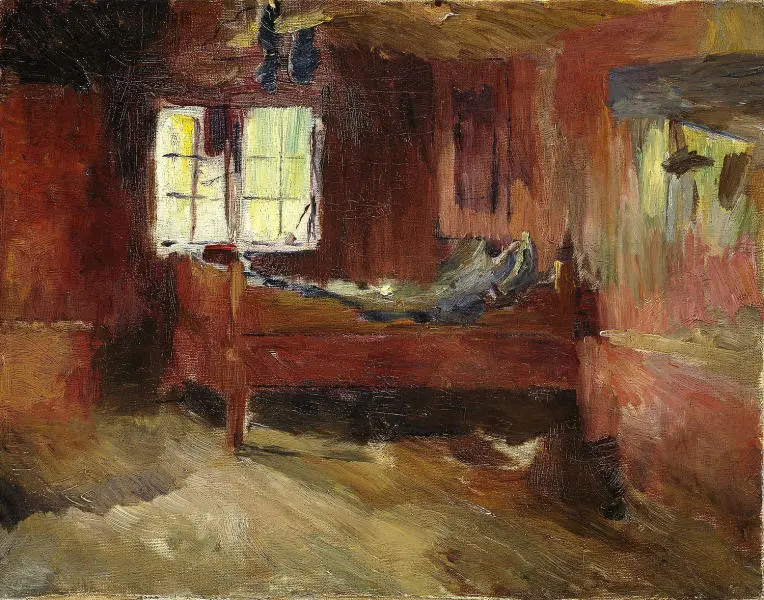Farm Interior Stralsjohaugen 1893 By Harriet Backer