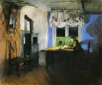 Homework by Lamp Light 1890 By Harriet Backer