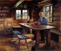 Homework Examination 1888 By Harriet Backer