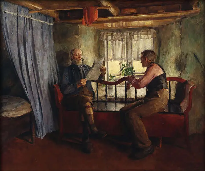 In a Farmers Livingroom 1886 By Harriet Backer