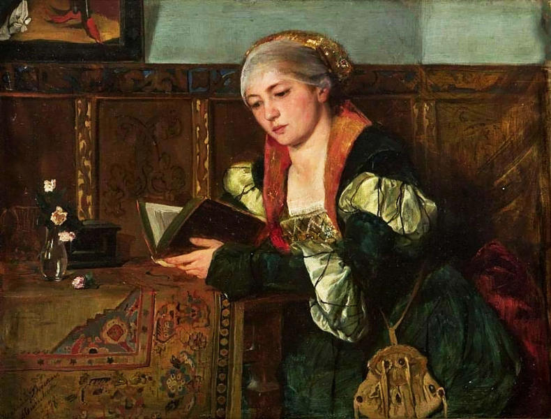 Lady Reading 1878 by Harriet Backer | Oil Painting Reproduction