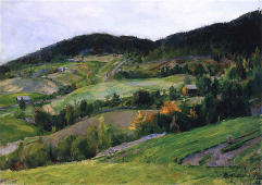 Landscape from Ulvin 1889 By Harriet Backer