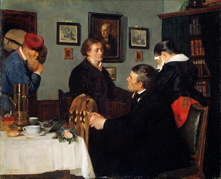 The Farewell 1878 by Harriet Backer | Oil Painting Reproduction