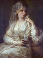 A Lady As Vestal Virgin By Angelica Kauffman