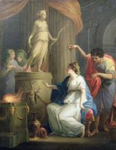 Accontius And Cydippe Before The Altar Of Diana By Angelica Kauffman