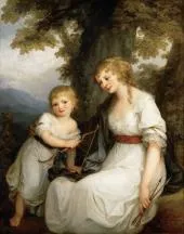 Barbara Juliane Von Kru� dener With Her Son Paul By Angelica Kauffman