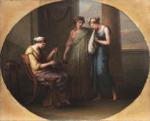 Electra Offering A Lock Of Hair To Chrysothemis By Angelica Kauffman