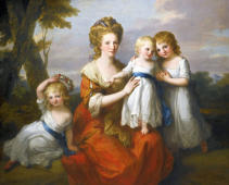 Mary May With Her Three Daughters By Angelica Kauffman