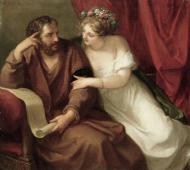 Phryne Seducing The Philosopher Xenokrates By Angelica Kauffman