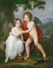 Plymouth Siblings As Amor and Psyche By Angelica Kauffman