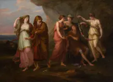 Telemachus and the Nymphs of Calypso By Angelica Kauffman
