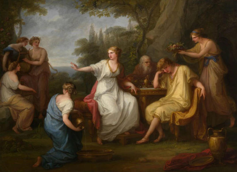 The Sorrow Of Telemachus by Angelica Kauffman | Oil Painting Reproduction