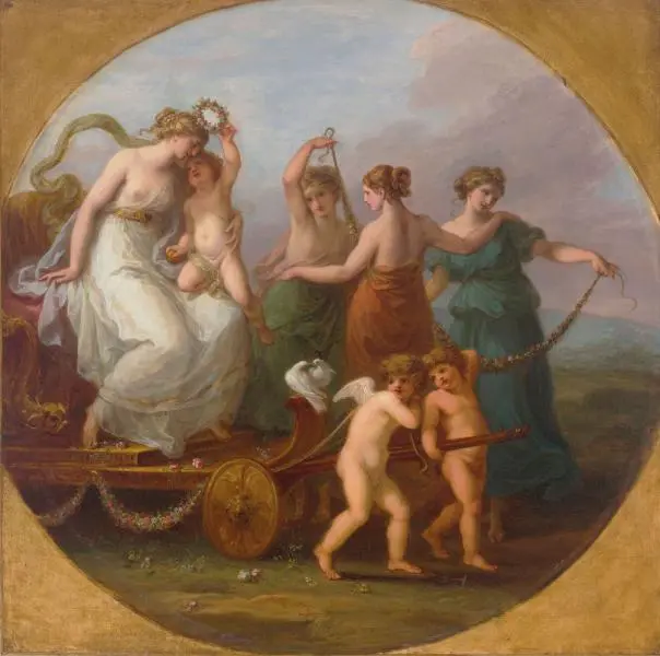 The Triumph of Venus with the Three Graces By Angelica Kauffman