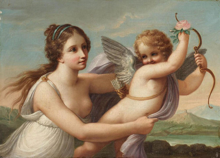 The Victory Of Eros by Angelica Kauffman | Oil Painting Reproduction