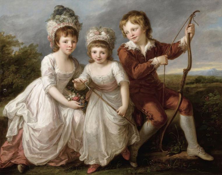 Three Children by Angelica Kauffman | Oil Painting Reproduction