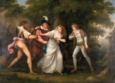 Valentine Proteus Sylvia And Guilia In The Forest By Angelica Kauffman