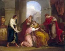 Virgil Reading The Aeneid to Augustus and Octavia By Angelica Kauffman