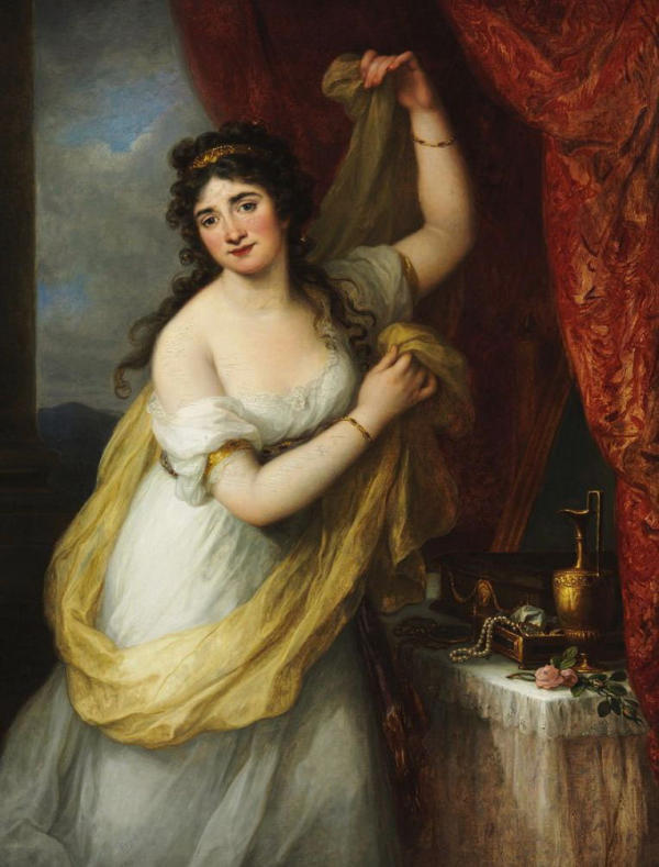 Woman At Her Toilet by Angelica Kauffman | Oil Painting Reproduction