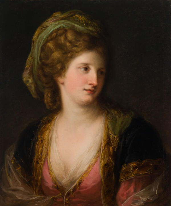 Woman In Turkish Dress by Angelica Kauffman | Oil Painting Reproduction