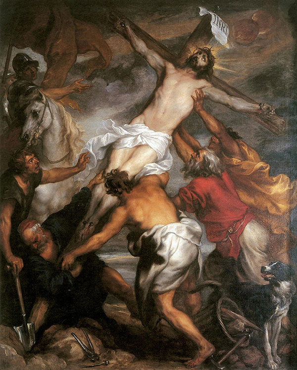 The Raising of the Cross by Van Dyck | Oil Painting Reproduction