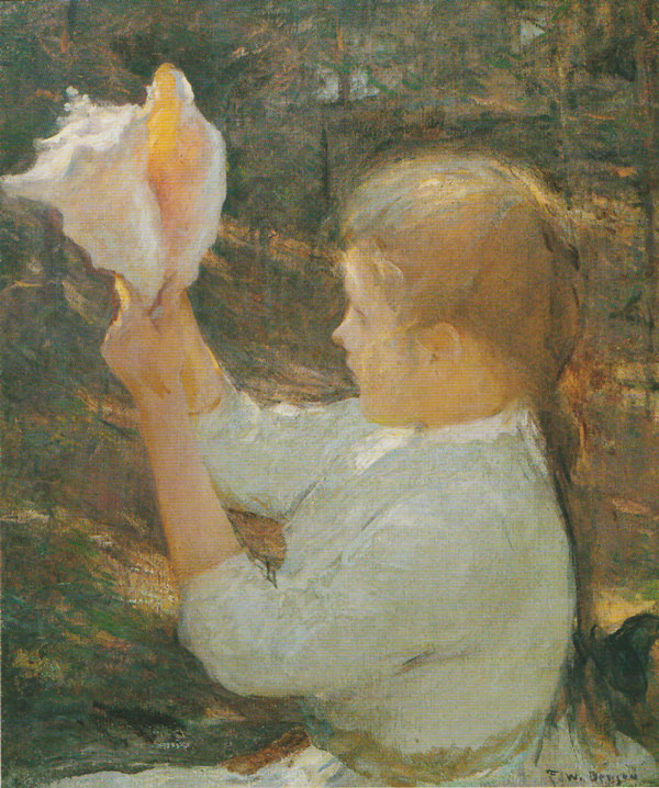 Child with Shell 1902 by Frank Weston Benson | Oil Painting Reproduction