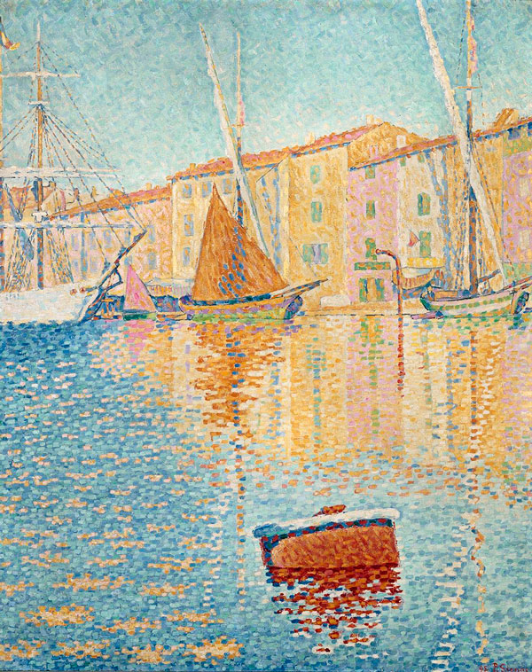 The Red Buoy Saint-Tropez 1895 by Paul Signac | Oil Painting Reproduction