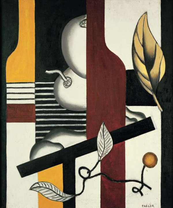 Feuilles et Fruits 1927 by Fernand Leger | Oil Painting Reproduction