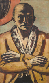 Self Portrait Yellow and Pink By Max Beckmann