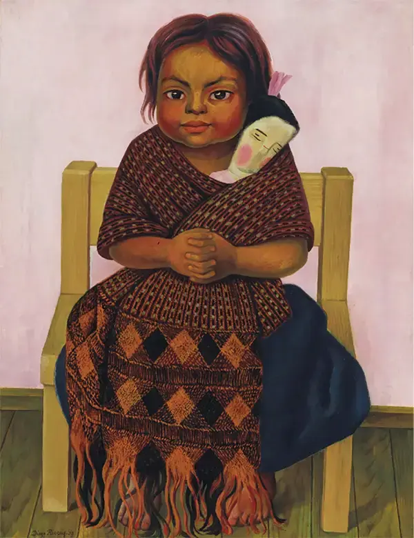 Nina Con Muneca De Trapo By Diego Rivera