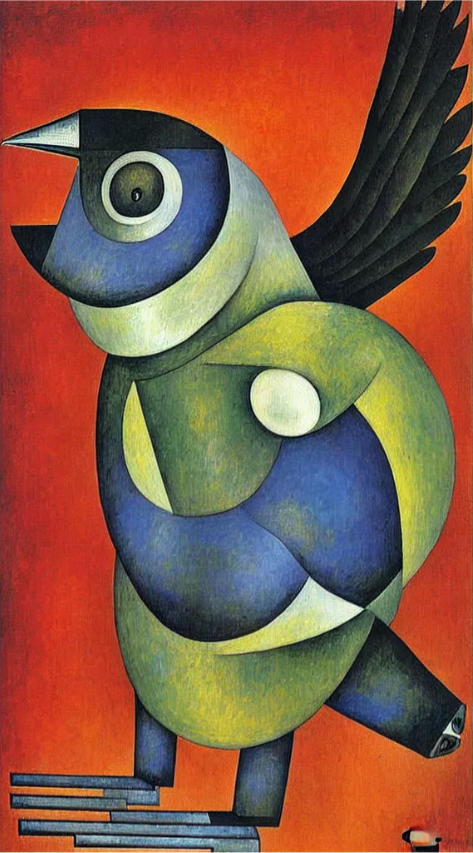 Robot Bird by Diego Rivera | Oil Painting Reproduction