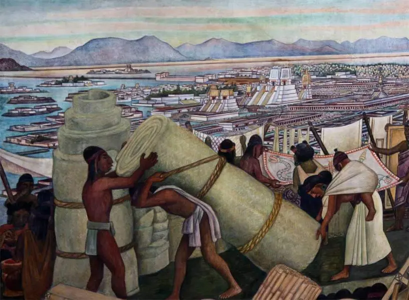 Tenochtitlan Marketplace By Diego Rivera