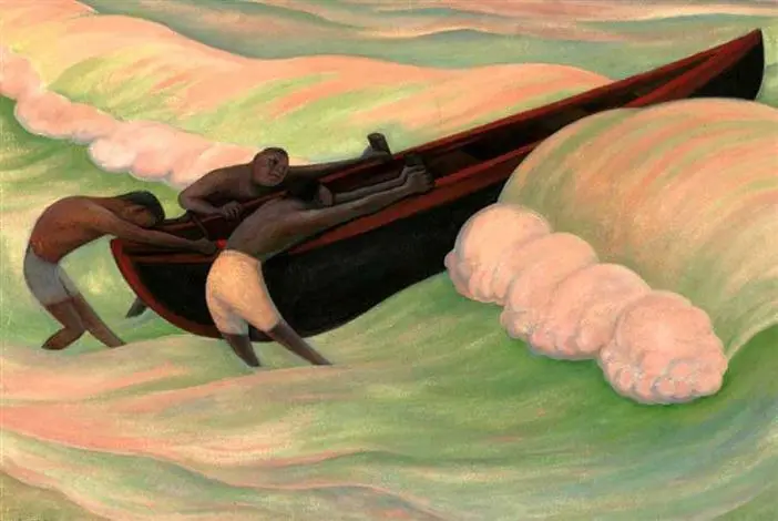 The Fishermen Pescadores De Acapulco By Diego Rivera