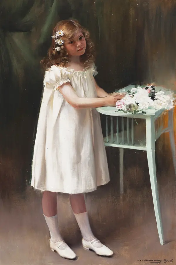 Portrait of a Girl 1906 By Ramon Casas