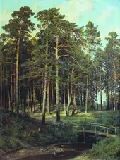 Bridge in the Woods 1895 By Ivan Shishkin