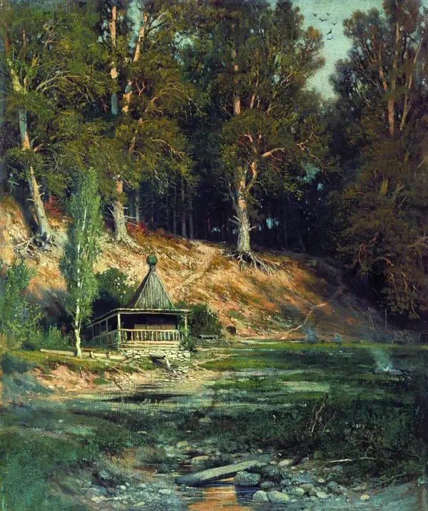 Chapel in the Woods 1893 By Ivan Shishkin