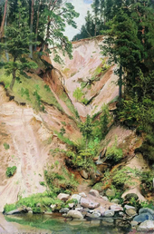 Cliff Ravine Stream 1893 By Ivan Shishkin