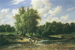 Cows at the Watering 1867 By Ivan Shishkin