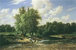Cows at the Watering 1867 By Ivan Shishkin