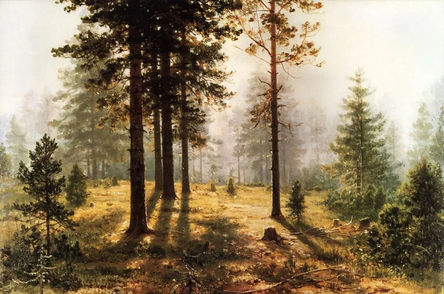 Fog in the Forest 1890 by Ivan Shishkin | Oil Painting Reproduction
