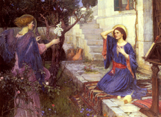 The Annunciation 1914 By John William Waterhouse