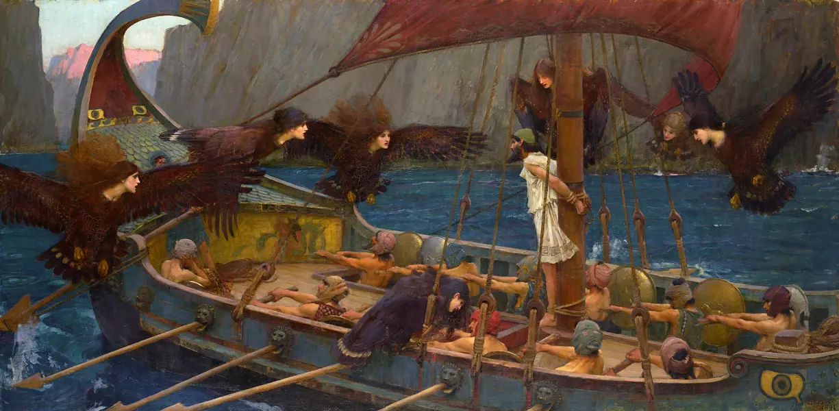 Ulysses and the Sirens 1891 By John William Waterhouse